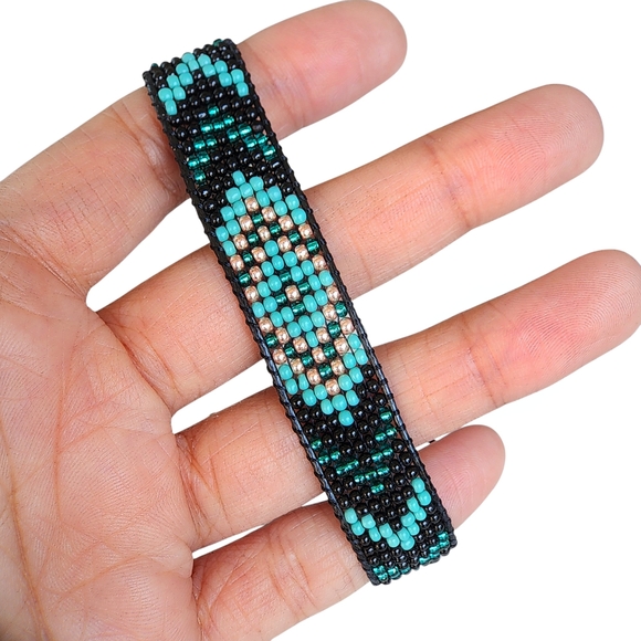 Handmade Daya Beaded Bracelet Bohemian Boho Style Western Tribal Ethnic Y2K - Picture 2 of 3